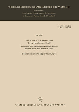 E-Book (pdf) Elektromechanische Kopiersteuerungen von Herwart Opitz