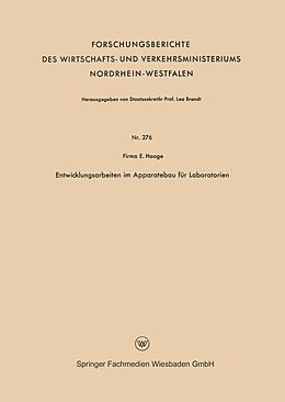 E-Book (pdf) Entwicklungsarbeiten im Apparatebau für Laboratorien von Firma E. Haage Firma E. Haage
