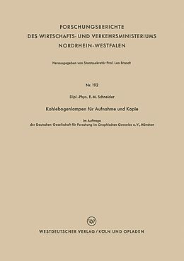 E-Book (pdf) Kohlebogenlampen für Aufnahme und Kopie von E. M. Schneider
