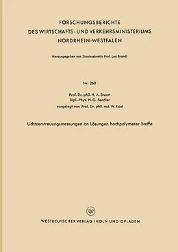 E-Book (pdf) Lichtzerstreuungsmessungen an Lösungen hochpolymerer Stoffe von Herbert A. Stuart