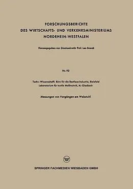 E-Book (pdf) Forschungsberichte des Wirtschafts- und Verkehrsministeriums Nordrhein-Westfalen von Staatssekretär Prof. Leo Brandt