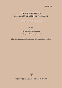 E-Book (pdf) Über den Kalkstaubgehalt im Acetylen aus Naßentwicklern von Paul Hölemann
