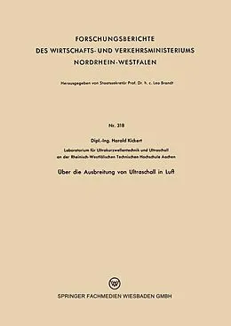 E-Book (pdf) Über die Ausbreitung von Ultraschall in Luft von Harald Kickert
