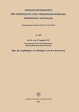 E-Book (pdf) Über die Tragfähigkeit von Gleitlagern und ihre Berechnung von Georg Vogelpohl