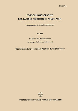 E-Book (pdf) Über die Zündung von reinem Acetylen durch Stoßwellen von Paul Hölemann