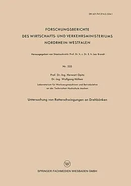 E-Book (pdf) Untersuchung von Ratterschwingungen an Drehbänken von Herwart Opitz