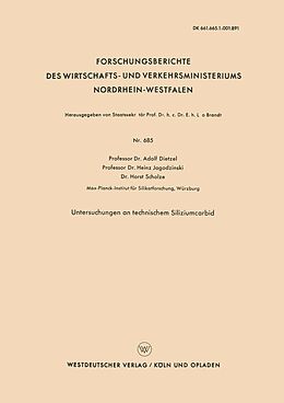 E-Book (pdf) Untersuchungen an technischem Siliziumcarbid von Adolf Dietzel