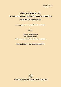 E-Book (pdf) Untersuchungen in der Leinengarnbleiche von Waldemar Rohs