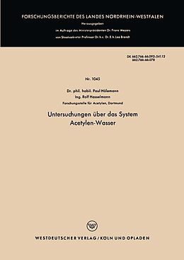 E-Book (pdf) Untersuchungen über das System Acetylen-Wasser von Paul Hölemann