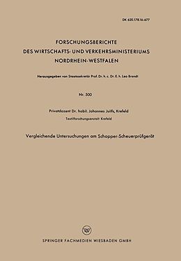 E-Book (pdf) Vergleichende Untersuchungen am Schopper-Scheuerprüfgerät von Johannes Juilfs