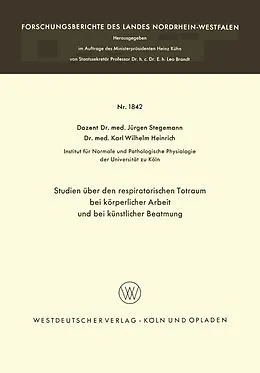 E-Book (pdf) Studien über den respiratorischen Totraum bei körperlicher Arbeit und bei künstlicher Beatmung von Jürgen Stegemann
