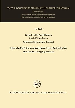 E-Book (pdf) Über die Reaktion von Acetylen mit den Bestandteilen von Trockenreinigungsmassen von Paul Hölemann