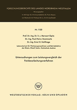 E-Book (pdf) Untersuchungen zum Leistungsvergleich der Feinbearbeitungsverfahren von Herwart Opitz