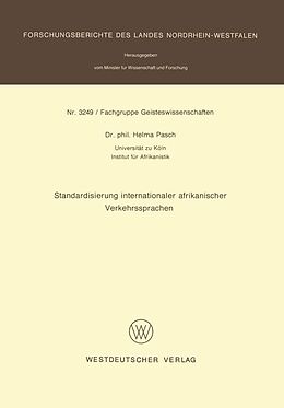 E-Book (pdf) Standardisierung internationaler afrikanischer Verkehrssprachen von Helma Pasch