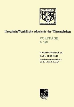 E-Book (pdf) Zur ökumenischen Debatte um die Rechtfertigung von Martin Honecker, Karl Kertelge