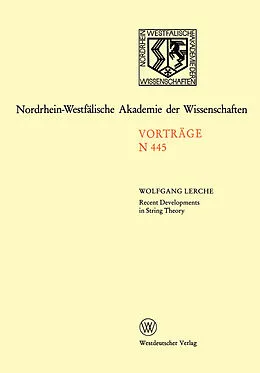 E-Book (pdf) Recent Developments in String Theory von Wolfgang Lerche