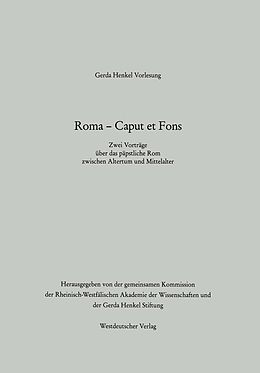 E-Book (pdf) Roma  Caput et Fons von Arnold Angenendt, Rudolf Schieffer