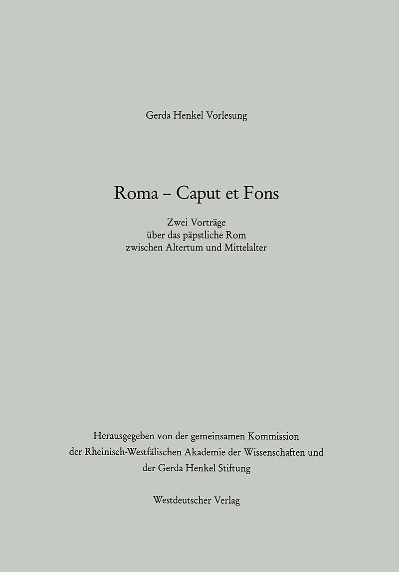 Roma  Caput et Fons