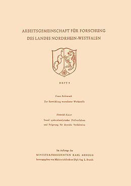 E-Book (pdf) Zur Entwicklung warmfester Werkstoffe. Stand spektralanalytischer Prüfverfahren und Folgerung für deutsche Verhältnisse von Franz Bollenrath