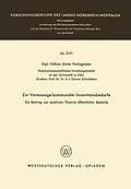 E-Book (pdf) Zur Voraussage kommunaler Investitionsbedarfe von Dieter Ewringmann