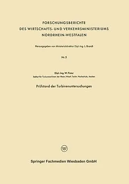 E-Book (pdf) Prüfstand der Turbinenuntersuchungen von Werner Fister