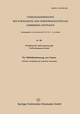 E-Book (pdf) Zur Dichtebestimmung von Fasern von Johannes Juilfs