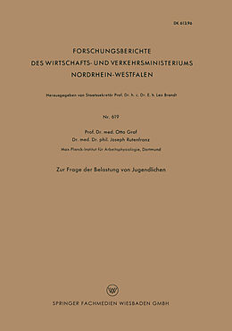 E-Book (pdf) Zur Frage der Belastung von Jugendlichen von Otto Graf