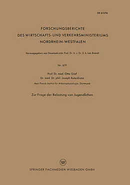 E-Book (pdf) Zur Frage der Belastung von Jugendlichen von Otto Graf