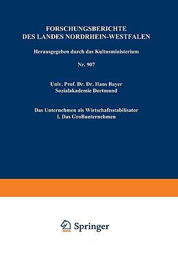 E-Book (pdf) Das Unternehmen als Wirtschaftsstabilisator von Hans Bayer