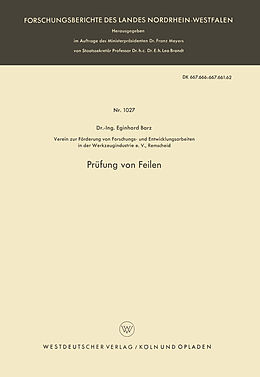 E-Book (pdf) Prüfung von Feilen von Eginhard Barz