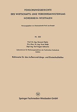 E-Book (pdf) Richtwerte für das Außenrund-Längs- und Einstechschleifen von Herwart Opitz