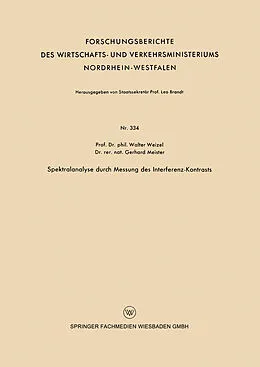 E-Book (pdf) Spektralanalyse durch Messung des Interferenz-Kontrasts von Walter Weizel