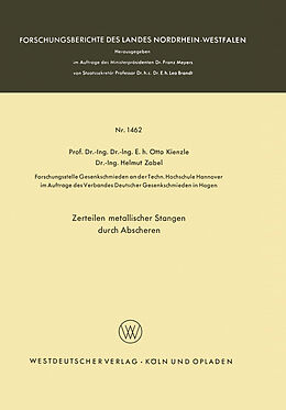 E-Book (pdf) Zerteilen metallischer Stangen durch Abscheren von Otto Kienzle