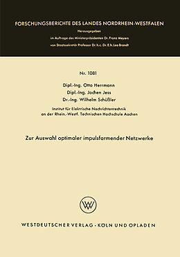 E-Book (pdf) Zur Auswahl optimaler impulsformender Netzwerke von Otto Herrmann