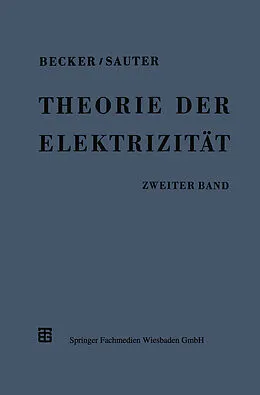 E-Book (pdf) Theorie der Elektrizität von Richard Becker
