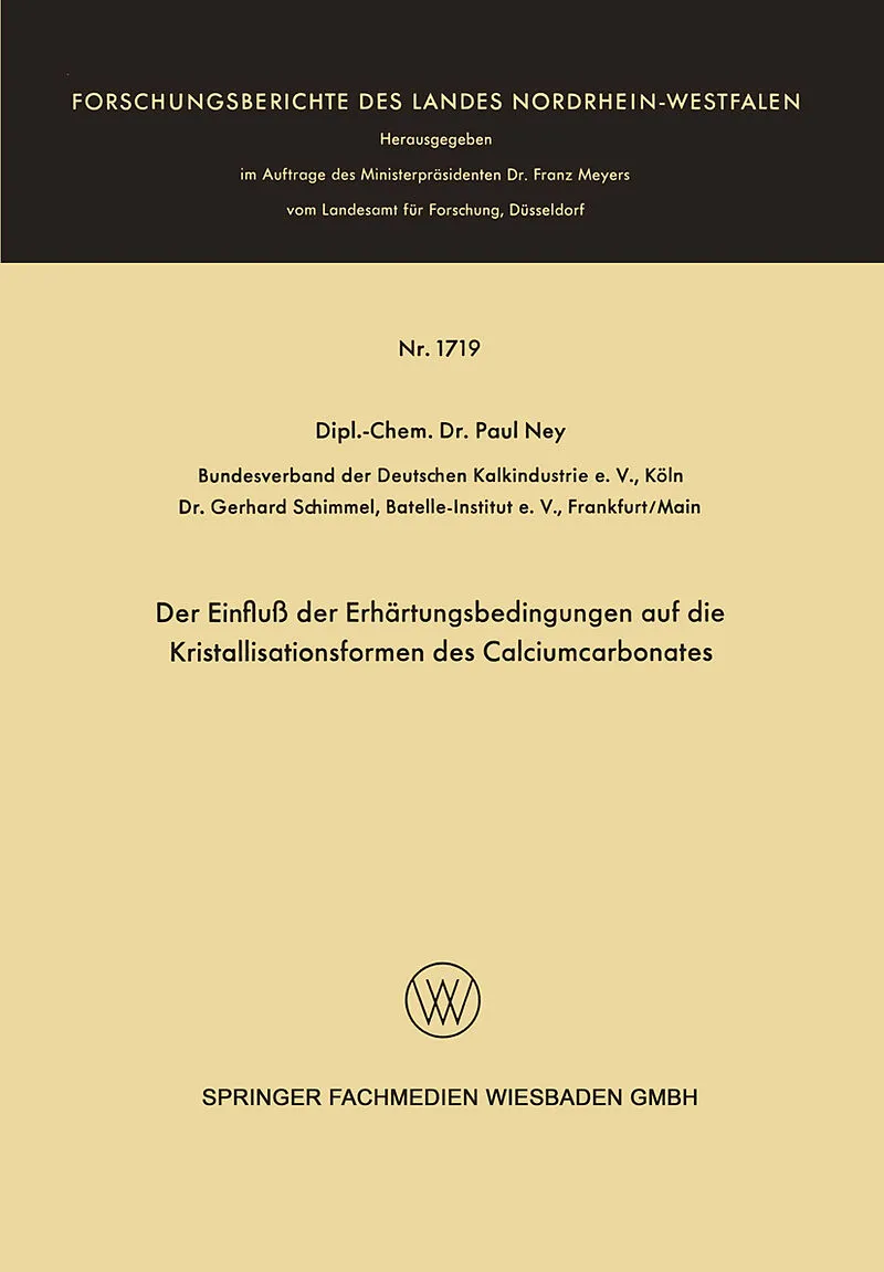 Der Einfluß der Erhärtungsbedingungen auf die Kristallisationsformen des Calciumcarbonates