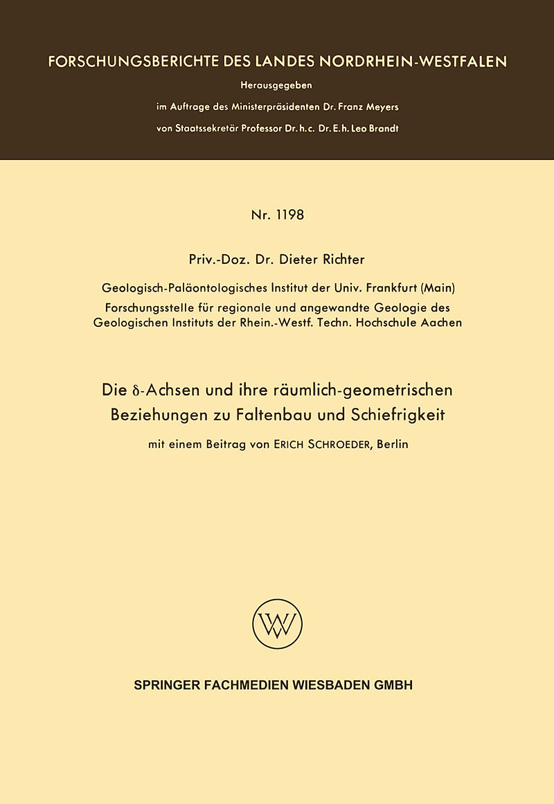 Die -Achsen und ihre räumlich-geometrischen Beziehungen zu Faltenbau und Schiefrigkeit