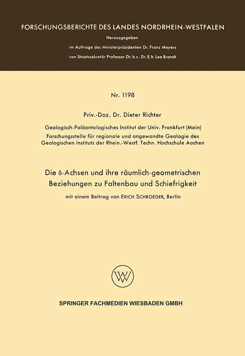 Die -Achsen und ihre räumlich-geometrischen Beziehungen zu Faltenbau und Schiefrigkeit