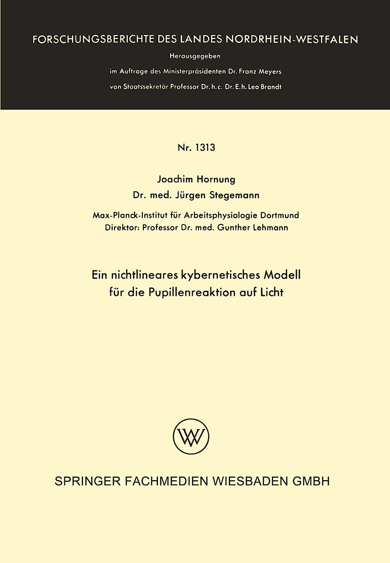Ein nichtlineares kybernetisches Modell für die Pupillenreaktion auf Licht
