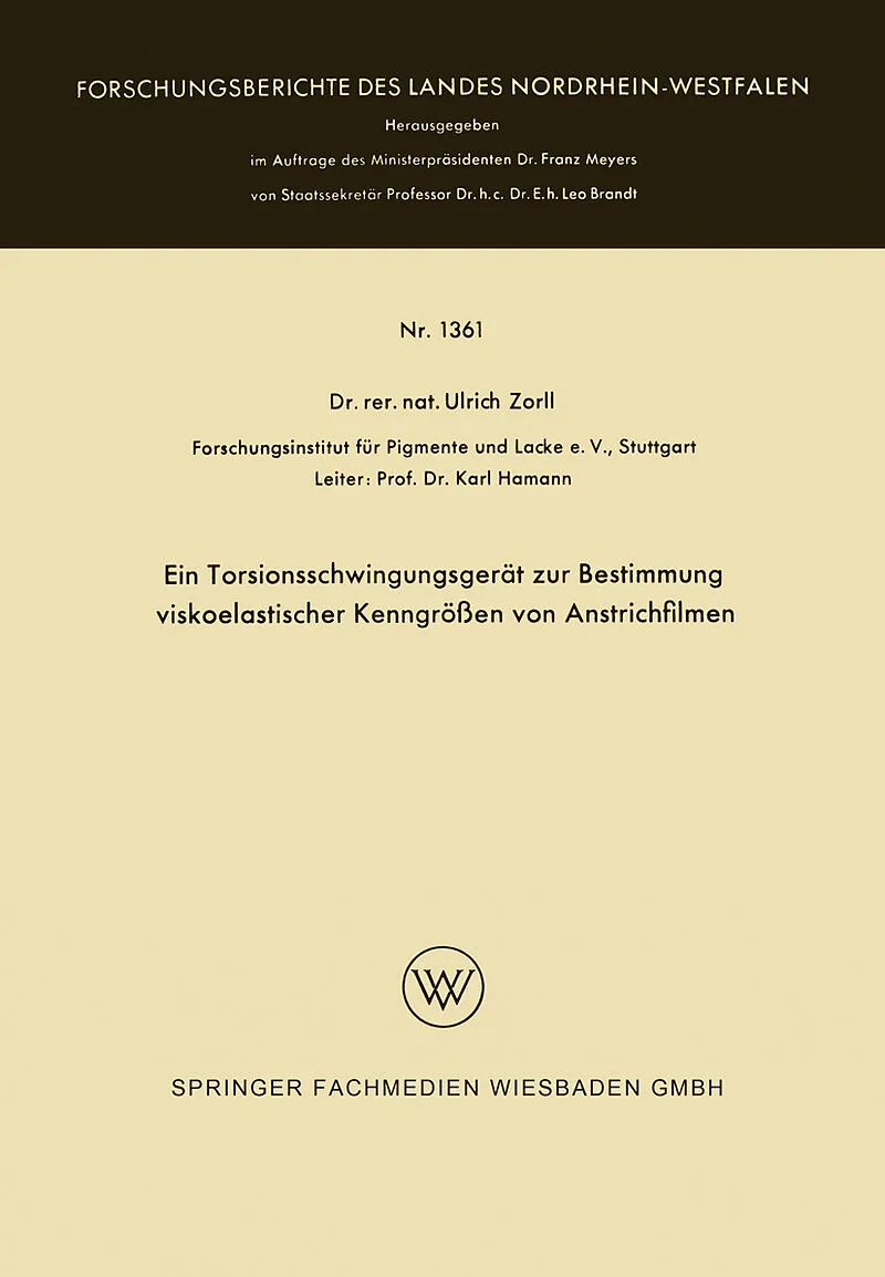 Ein Torsionsschwingungsgerät zur Bestimmung viskoelastischer Kenngrößen von Anstrichfilmen