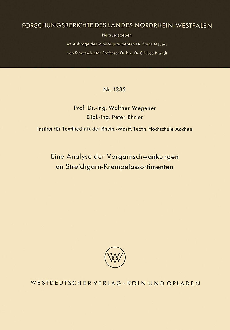 Eine Analyse der Vorgarnschwankungen an Streichgarn-Krempelassortimenten