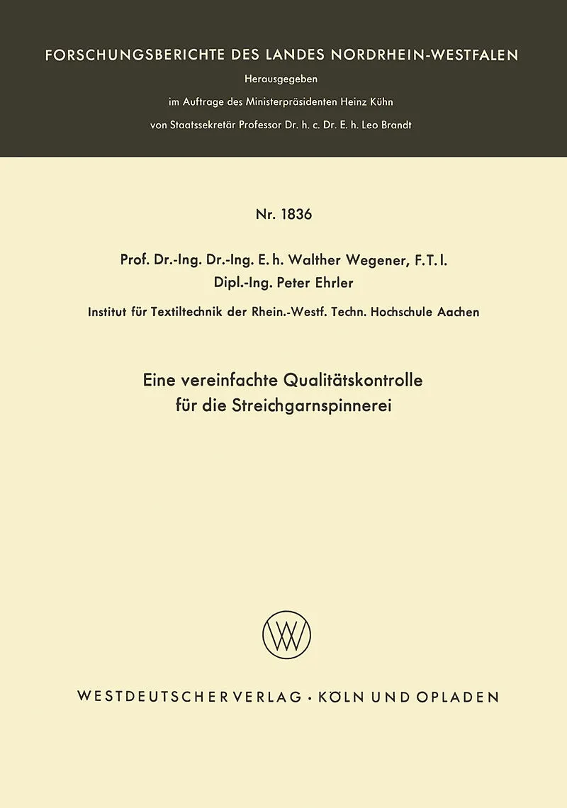 Eine vereinfachte Qualitätskontrolle für die Streichgarnspinnerei