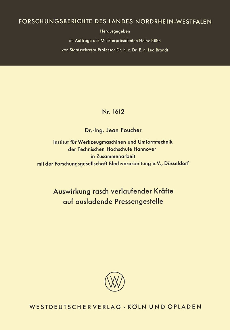 Auswirkung rasch verlaufender Kräfte auf ausladende Pressengestelle