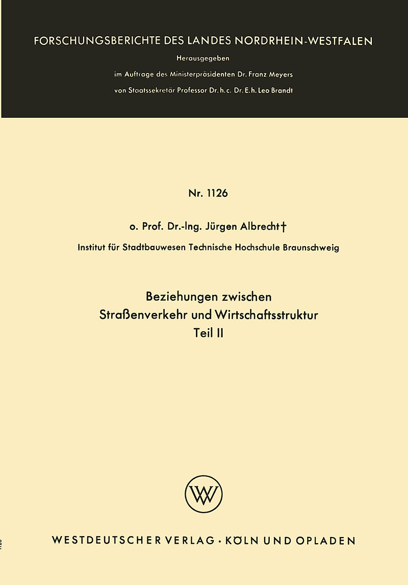 Beziehungen zwischen Straßenverkehr und Wirtschaftsstruktur