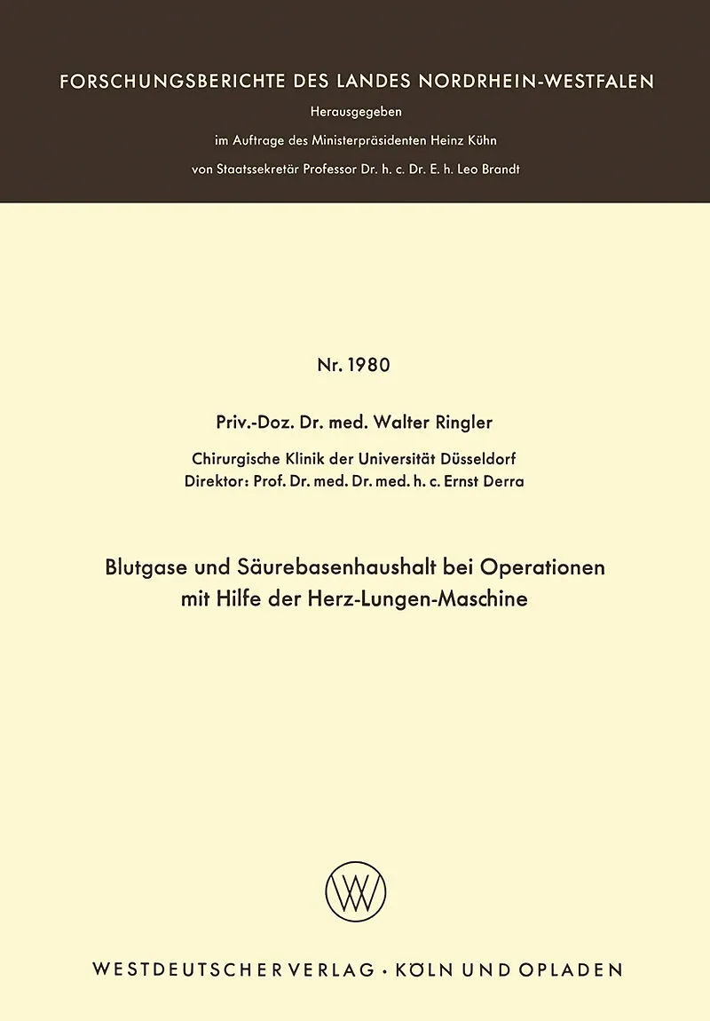 Blutgase und Säurebasenhaushalt bei Operationen mit der Herz-Lungen-Maschine