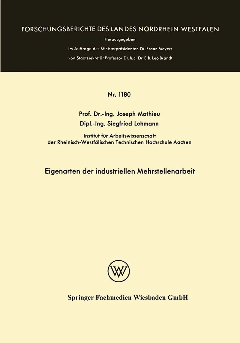 Eigenarten der industriellen Mehrstellenarbeit