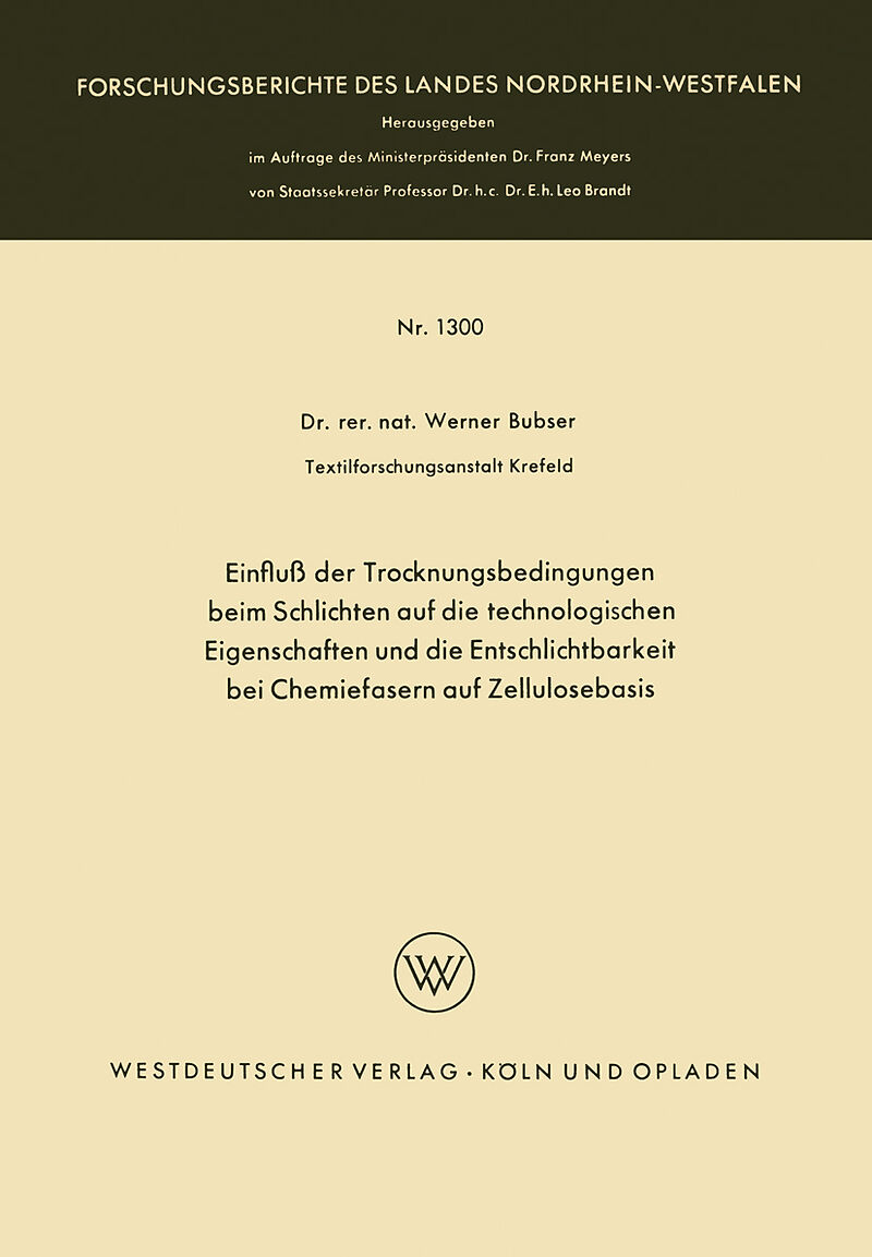 Einfluß der Trocknungsbedingungen beim Schlichten auf die technologischen Eigenschaften und die Entschlichtbarkeit bei Chemiefasern auf Zellulosebasis