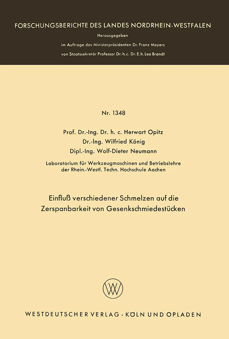 Einfluß verschiedener Schmelzen auf die Zerspanbarkeit von Gesenkschmiedestücken