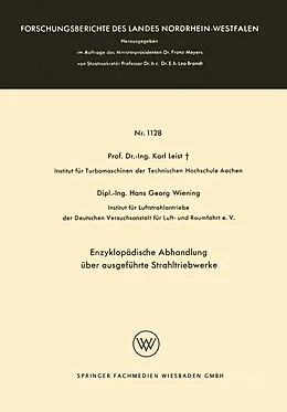 Kartonierter Einband Enzyklopädische Abhandlung über ausgeführte Strahltriebwerke von Karl Leist