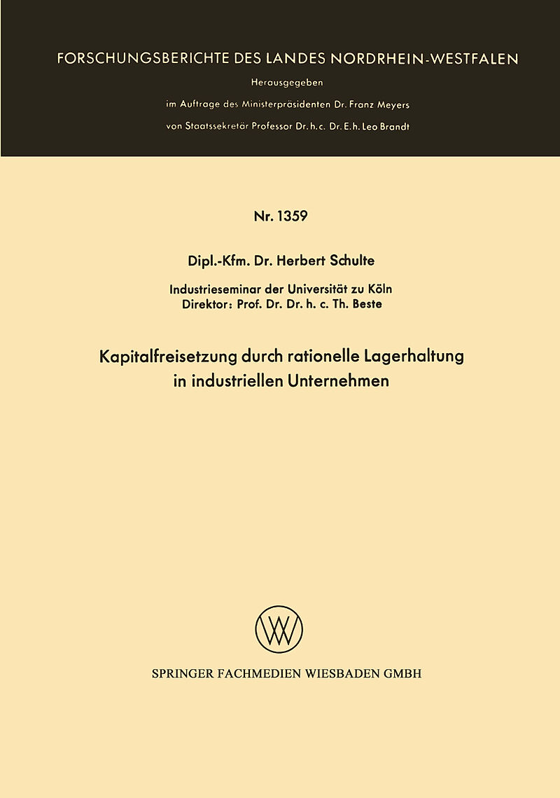 Kapitalfreisetzung durch rationelle Lagerhaltung in industriellen Unternehmen